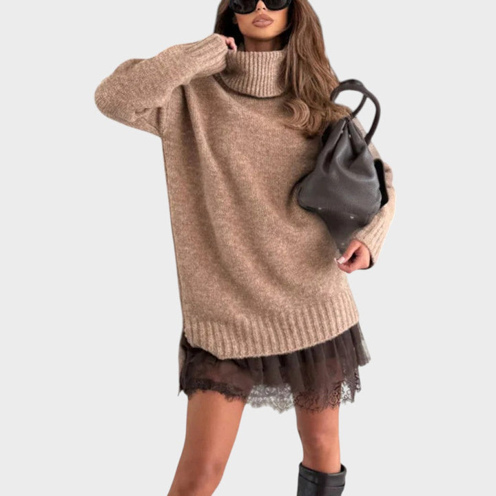 Heliora – Elegancki zestaw sweter i sukienka