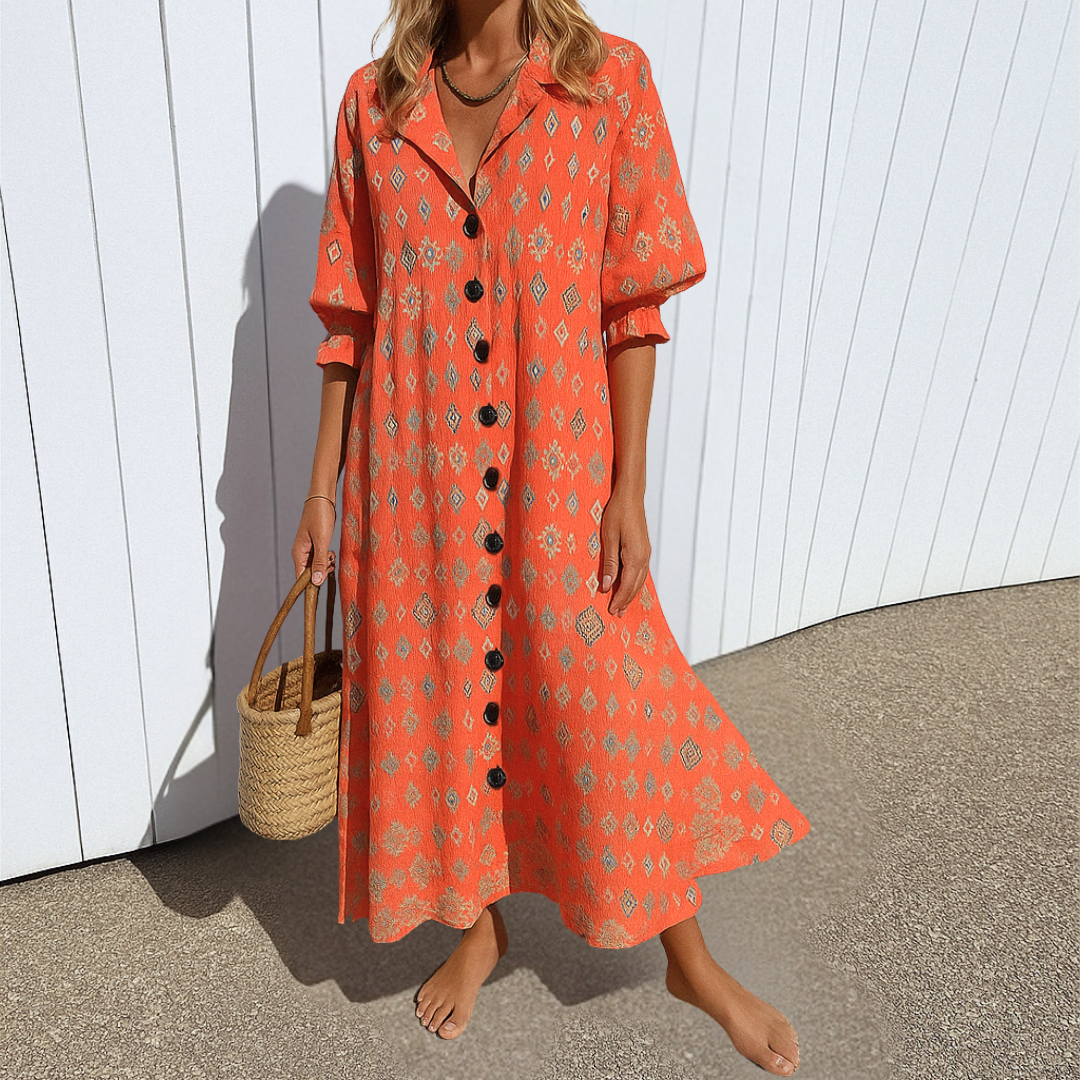 Talina – Elegancka sukienka wyszczuplająca w stylu boho