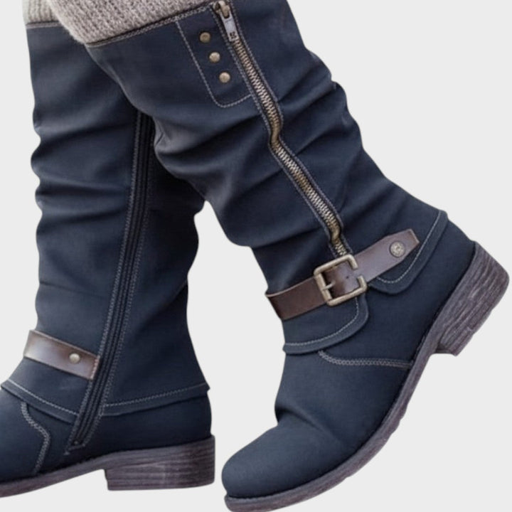 Winella – Wysokie buty z plecioną siateczką