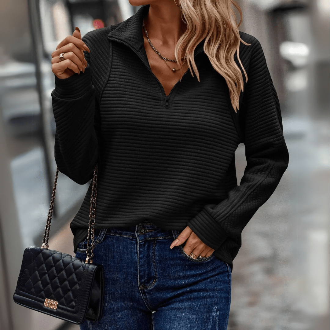 Tomira – Elegancki sweter z zamkiem