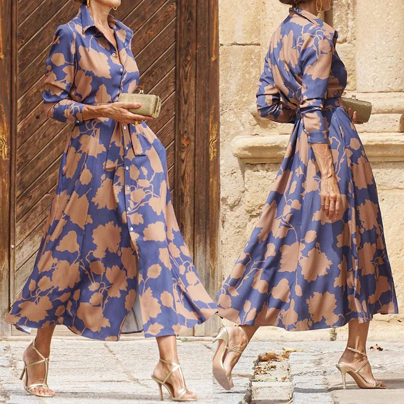 Natasza – Elegancka Sukienka Koszulowa z Paskiem