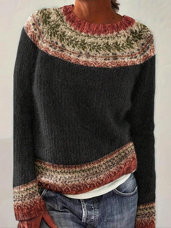 Nerissa – Dzianinowy sweter o etnicznym szyku
